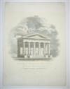 (NEW YORK CITY.) Davis, Alexander Jackson; artist. Group of 4 architectural views.